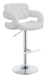 Coaster Brandi 29" Adjustable Height Bar Stool Chrome and White Model 102557